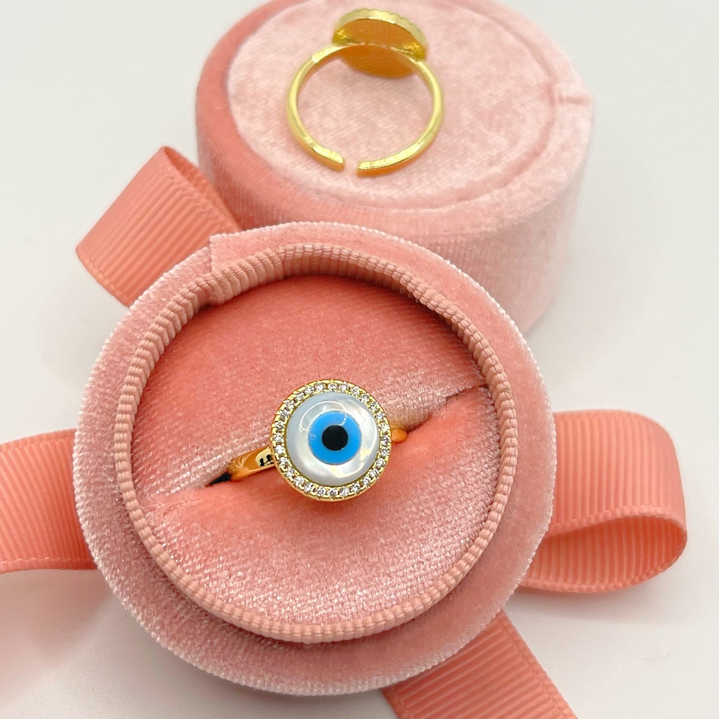 Shell Evil Eye Ring