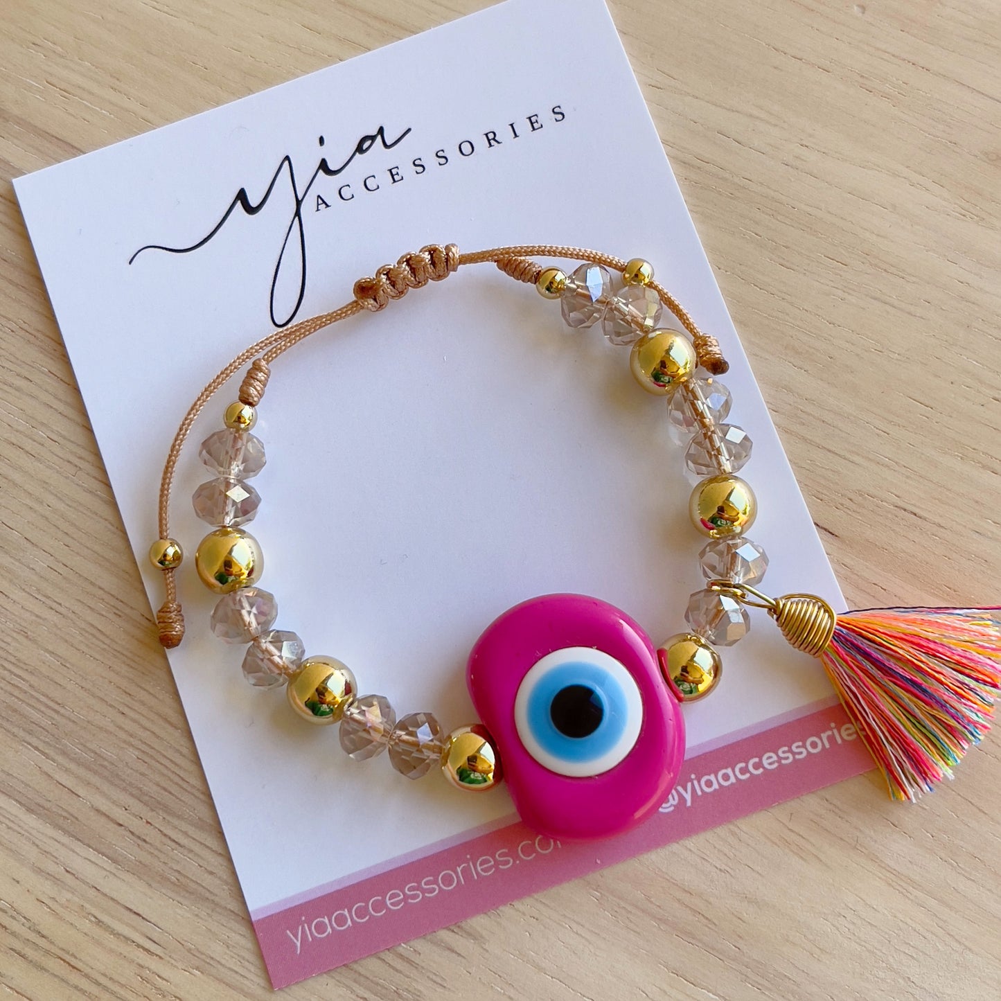 Bubble Heart Evil Eye bracelet