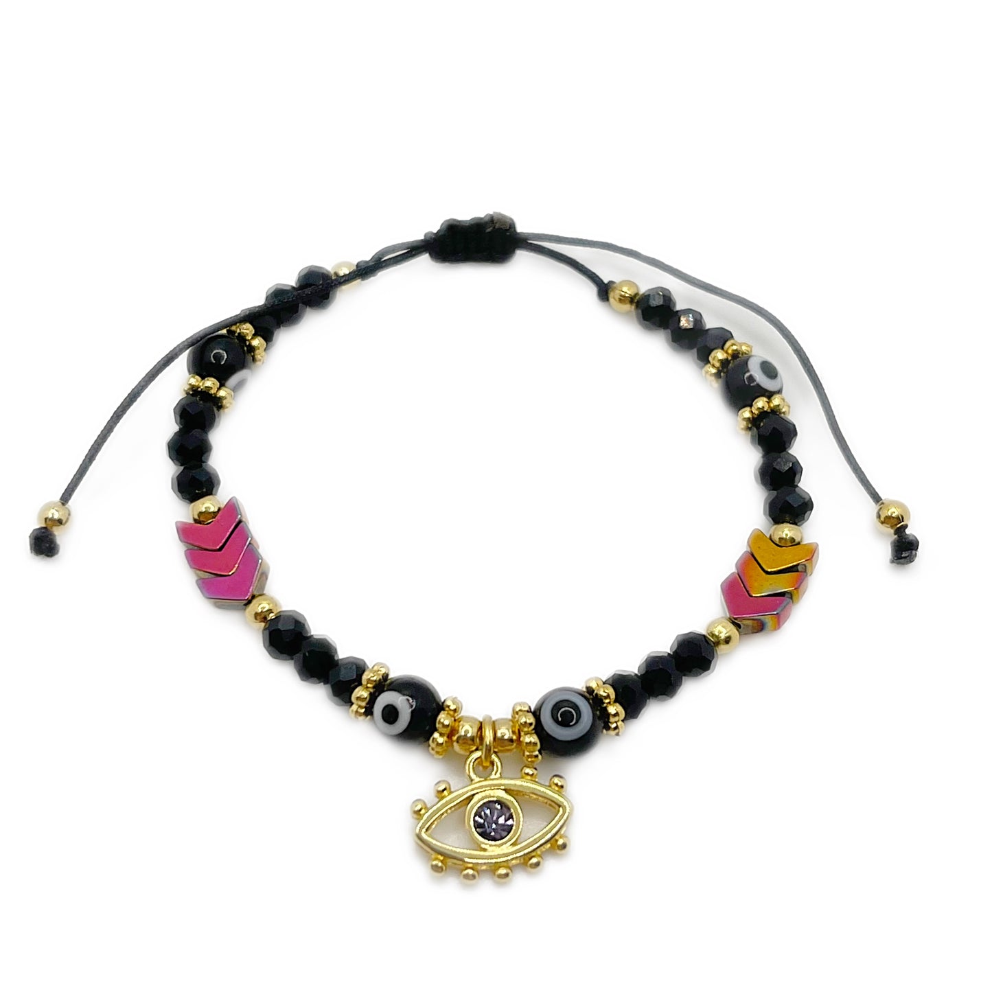 Single Evil Eye charm bracelet (Click for +colors)