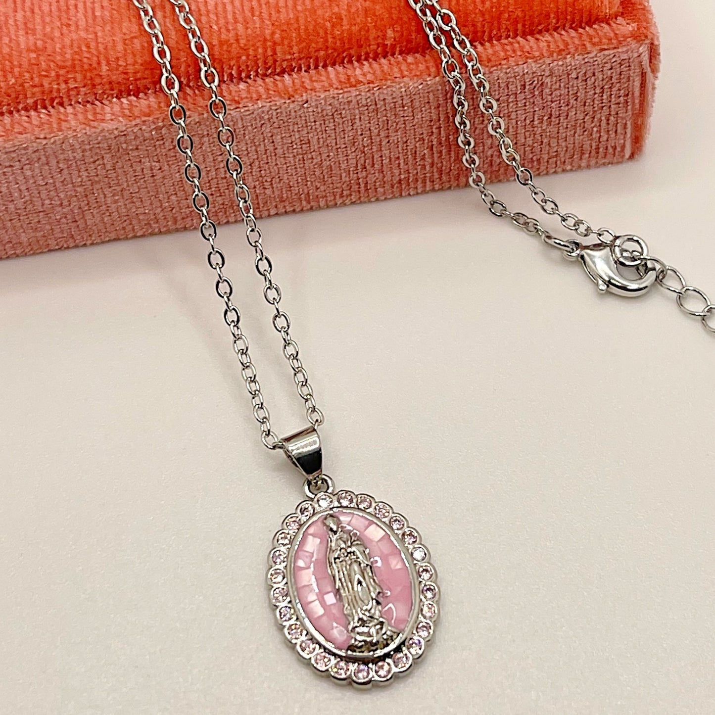 Silver Lady of Guadalupe Necklace