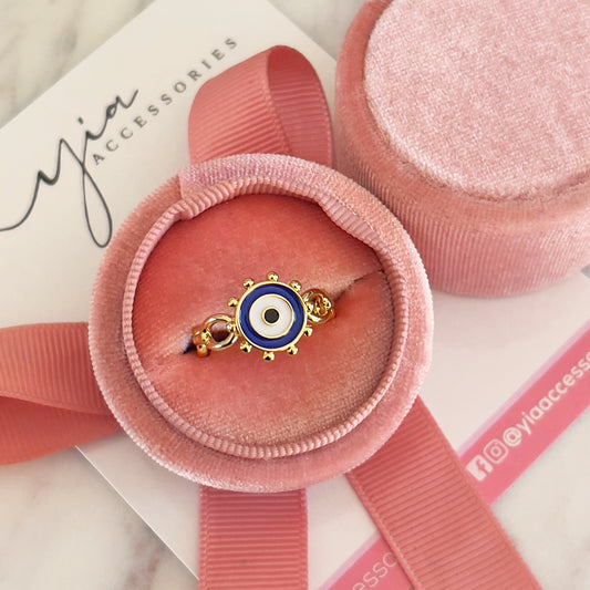 Blue Evil Eye ring
