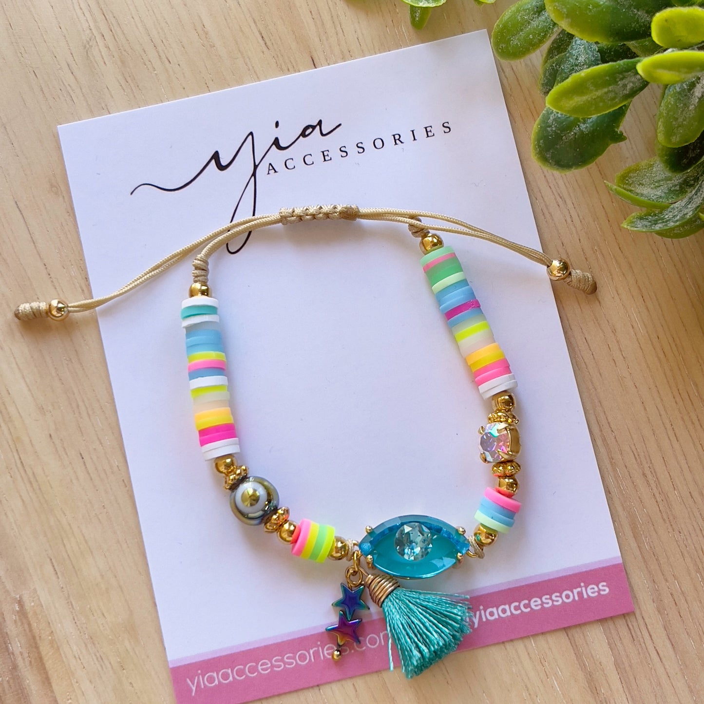 Resin EvilEye multicolor bracelet