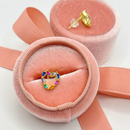 Multicolor Heart Earrings