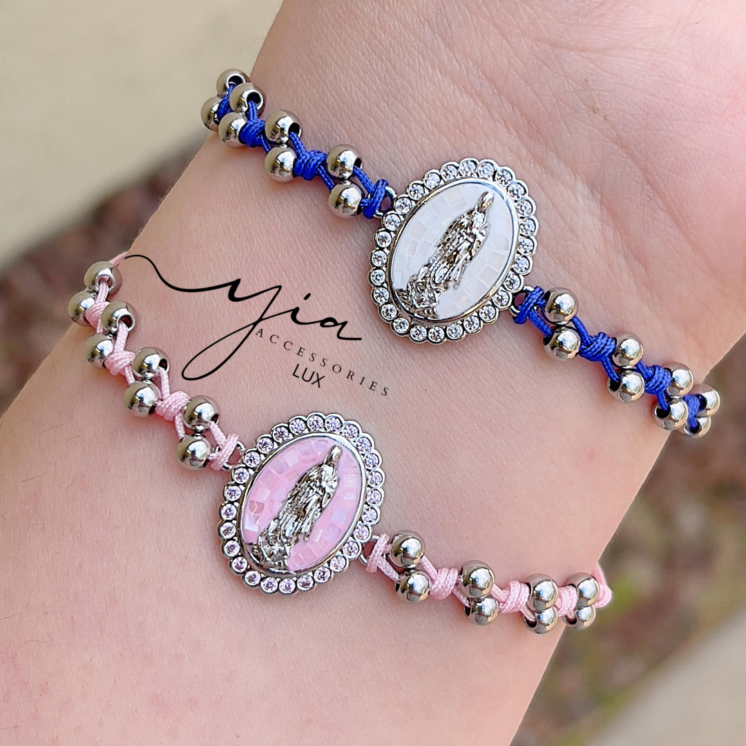 Silver Virgencita bracelet