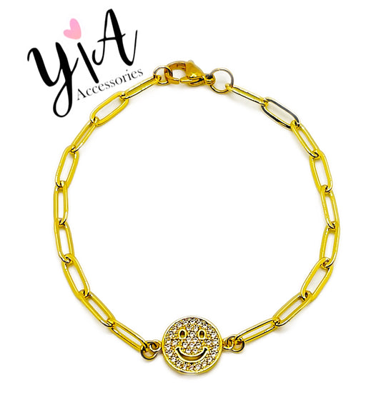 Pulsera de chapa Happy Face