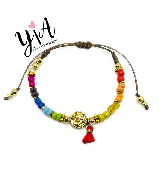 Pulsera Multicolor con borlita